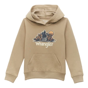 Wrangler Boy's Western Graphic Trech Coat Tan Hoodie 112354243 - Picture 1 of 8