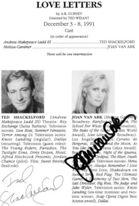 LOVE LETTERS BY A.R. GURNEY (TED SHACKELFORD, JOAN VAN ARK) SIGNED - Picture 1 of 1