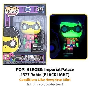 Funko POP DC Heroes Blacklight Imperial Palace #377 Robin Exclusive w/Protector - Picture 1 of 20