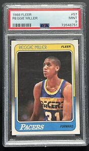 1988 Fleer Reggie Miller Rookie Card RC #57 PSA 9 Mint Indiana Pacers