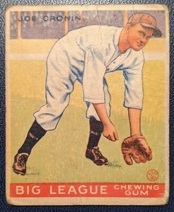 1933 Goudey Joe Cronin #189 (G/VG) SENATORS (FREE S/H)