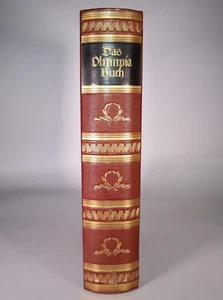 1927 Das Olympia Buch with Original Box Kurt DOERRY Wilhelm Dorr Full Leather - Picture 1 of 24
