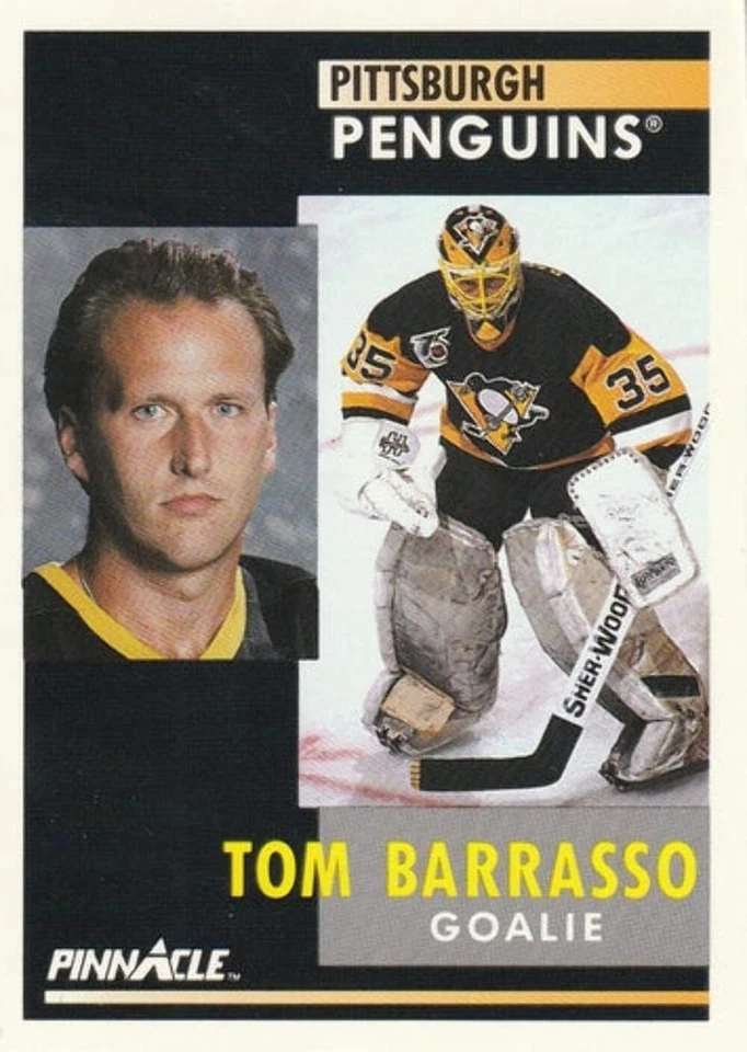#44 Tom Barrasso - Pittsburgh Penguins - 1991-92 Pinnacle Hockey - Image 1 of 1