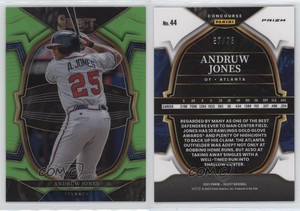2023 Panini Select Concourse Neon Green Prizm /75 Andruw Jones #44