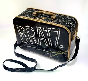 Bratz Black/Golden Cosmetics Carrying Hard Case Luggage with Shoulder Strap - Picture 1 of 9