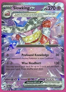 Juego de cartas coleccionables Pokémon Slowking ex Scarlet & Violet Paldea evolucionado 086/193 doble raro casi nuevo - Imagen 1 de 7