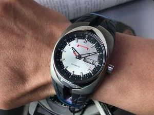 NOS SWISS PIRELLI PZERO TEMPO ACCIAIO/TITANIO OROLOGIO AUTOMATICO DA UOMO CON DATA GIORNO - Foto 1 di 21