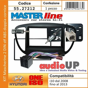 Mascarilla 2 DIN Hyundai I10 2008>2014 Accesorios Y Marcos X Radio China Y Euro - Imagen 1 de 8