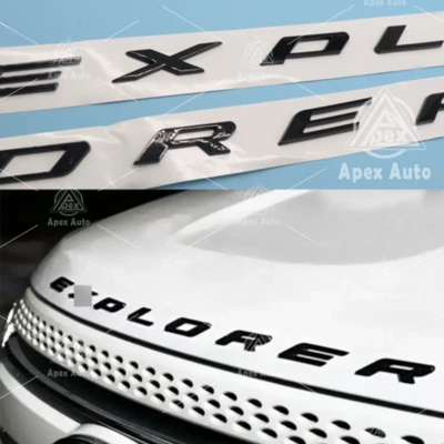 3D Front & Rear Gloss Template Letters For 2011-2025 Explorer Hood Upper Emblems - Image 1 of 4
