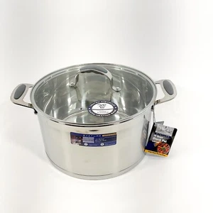 David Burke Elements Heavy Gauge Stainless Steel 10-QT Stockpot New - Picture 1 of 11