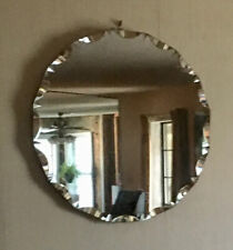 Art Deco Wall Mirror 16 Sided 23” Bevelled With Accents