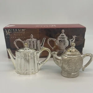 Vintage Godinger Silver Art Co. Coffee and Tea Pot Salt and Pepper Shakers New - Picture 1 of 4