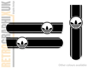Vespa PX Streifen Sport Bein Schild & Seitenteil Aufkleber Decals SCHWARZ - - Bild 1 von 11