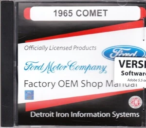 1965 Mercury Comet Factory Shop Service Manual & Parts Catalog on CD-ROM - Picture 1 of 1