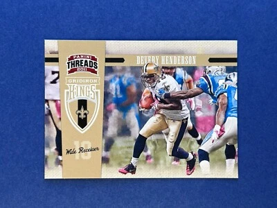 2011 Panini Threads ~ Devery Henderson ~ Gridiron Kings ~ 42 ~ Saints - Image 1 of 3