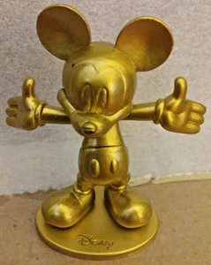 DISNEY: Mickey Mouse - Bronze Color - Vinyl/Plastic Figures - 3” Tall 1.25" Dia. - Picture 1 of 5