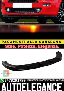 Divisor Delantero / Duplicador Negro Brillante En ABS Para Fiat Punto Evo - Imagen 1 de 3
