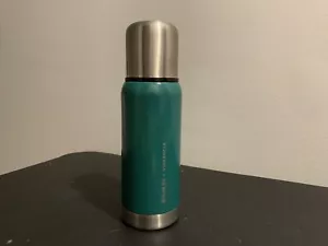 Starbucks x Stanley Travel Thermos w Lid and Stopper Screw Top Silver Gray 17oz - Picture 1 of 15