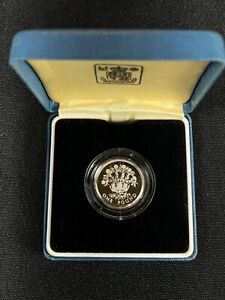 1986 Royal Mint One Pound Silver Proof with Box Great Britain UK