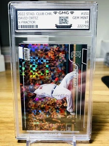 2022 Stadium Club Chrome David Ortiz X-Fractor #151 GMG Graded 10 Gem Mint ๐ - Picture 1 of 2