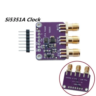 Si5351A I2C 25MHZ Clock Generator Breakout Board 8KHz to 160MHz for Arduino - Image 1 of 4