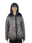 Guxy Qulted Collared Ribbed Down Jacket womens size XS