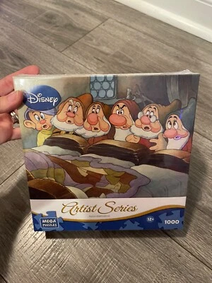 迪士尼 Mega Snow White 七 DWARFS 拼图 1000 件艺术家系列 - 她睡着了吗 — 第 1/4 张图片