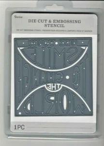 Darice Die Cut Embossing Stencil USE YOUR SMILE TO CHANGE THE WORLD NIP S6 - Picture 1 of 1