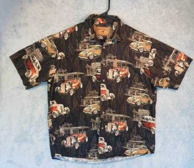 Camisa North River Para Hombres Manga Corta Cuello Botones Todo Coche Clásico Talla L Foto 1 de 4