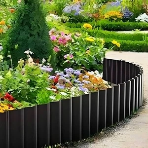 Flexible Fence Metal Garden Border Lawn Edging Outdoor Grass Path Edge 6m Roll - Picture 1 of 50