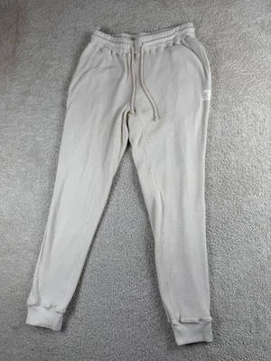 Kith CALUX Pants Mens Medium Beige Waffle Knit Made USA Joggers Streetwear USA - Image 1 of 4