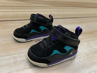 Nike Air Jordan Flight TR 97 Mid Black Grape Basketball Sneakers Toddler Boys 6C - Image 1 of 4