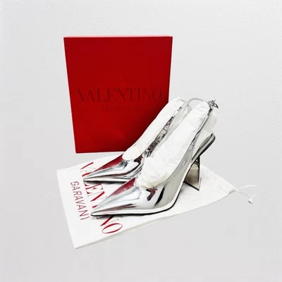 Valentino Garavani - One Stud Hyper Heels - Silver - Size US11/EU42 - Image 1 of 4