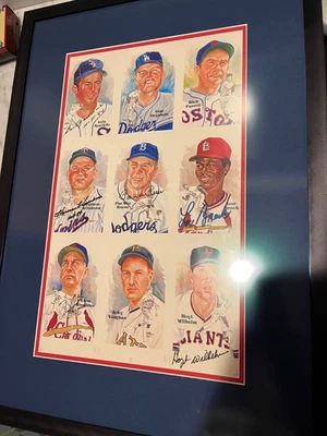 Baseball Hall of Fame Perez Steele Autographed uncut sheet Brock Reese Aparicio - Image 1 of 4