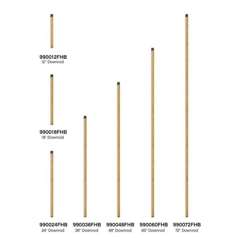 Hinkley Lighting 18" Downrod, Heritage Brass - 990018FHB - Image 1 of 1