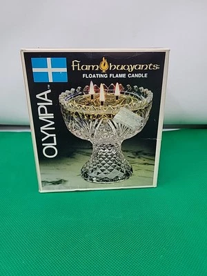 Vela de llama flotante flotante vintage de los años 70 usa solo aceite y agua para ensalada Foto 1 de 4