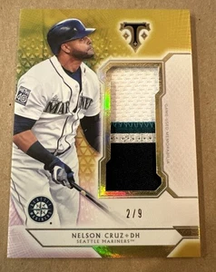 2018 Topps Triple Threads Nelson Cruz 2/9 Nasty 4 Color Game Used Patch - Picture 1 of 5