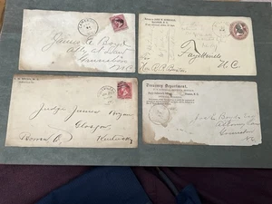 LOT x 4 COVERS 1870s NC/KY CONFEDERATE CIVIL WAR VETS +! LOOK !! - Bild 1 von 2