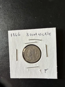 1866 Three Cent Nickel - Picture 1 of 2