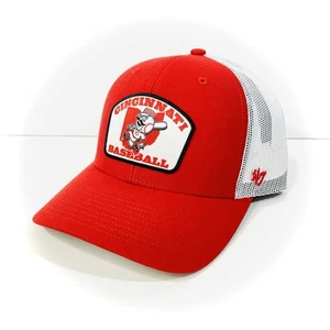 CINCINNATI REDS HAT red white trucker curved bill snapback Ohio MENS ADULT OSFM - Picture 1 of 8