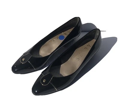 Vintage Selby Womens Shoes Never Worn Black Patent Leather Size 7 - Image 1 of 4