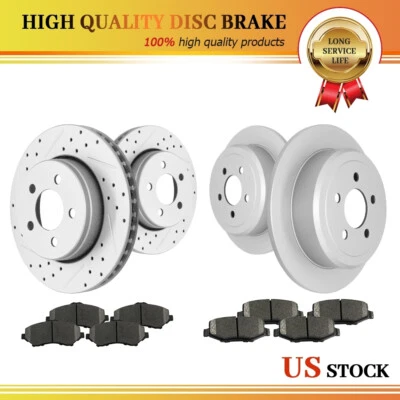 Front & Rear Disc Rotors + Brake Pads for 2008 - 2011 Dodge Nitro Jeep Liberty - Image 1 of 4