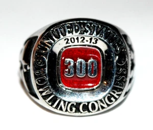 USBC 300 United States Bowling Congress Award Ring WON BY JIM CONNER Size 7 2013 - Foto 1 di 4