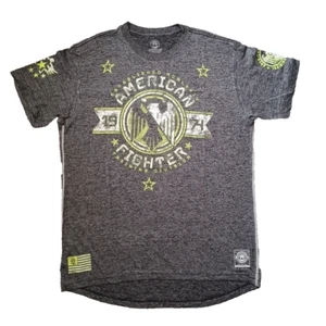 American Fighter T Shirt Mens XXXL Heathered Gray Graphic Logo Training Division - Picture 1 of 17