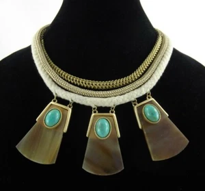 Collar colgante turquesa imitación renacimiento egipcio de Chico de 18-22" - Imagen 1 de 8