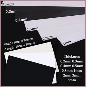 PVC Sheet Plastic Thin Board Hard Plastic Plat White/Black/Beige Thick 0.2mm~5mm - Picture 1 of 11