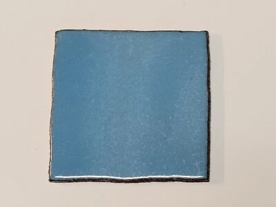 Vtg One 1970s Summitville Ceramic Tile - Bright Deep Blue Rustic 4" x 4" - NOS - Image 1 of 4