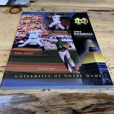Lot 2005 Baseball Notre Dame Guide W/Brad Lidge Roger Clemens Astros Signed - Image 1 of 4