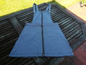 Page Latzrock Kleid A-Linie Rock Jeansrock schwarz weiß kariert 164  XS 34/36 - Bild 1 von 7