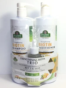 Spanish Garden Biotin Trio Set (Shampoo, Conditioner & Oil), 32 oz, 32 oz & 4 oz - Picture 1 of 1